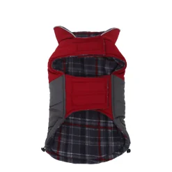 Red Reversible Dog Winter Wrap, S