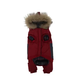 Red Winter Snow Suit for Dog, S