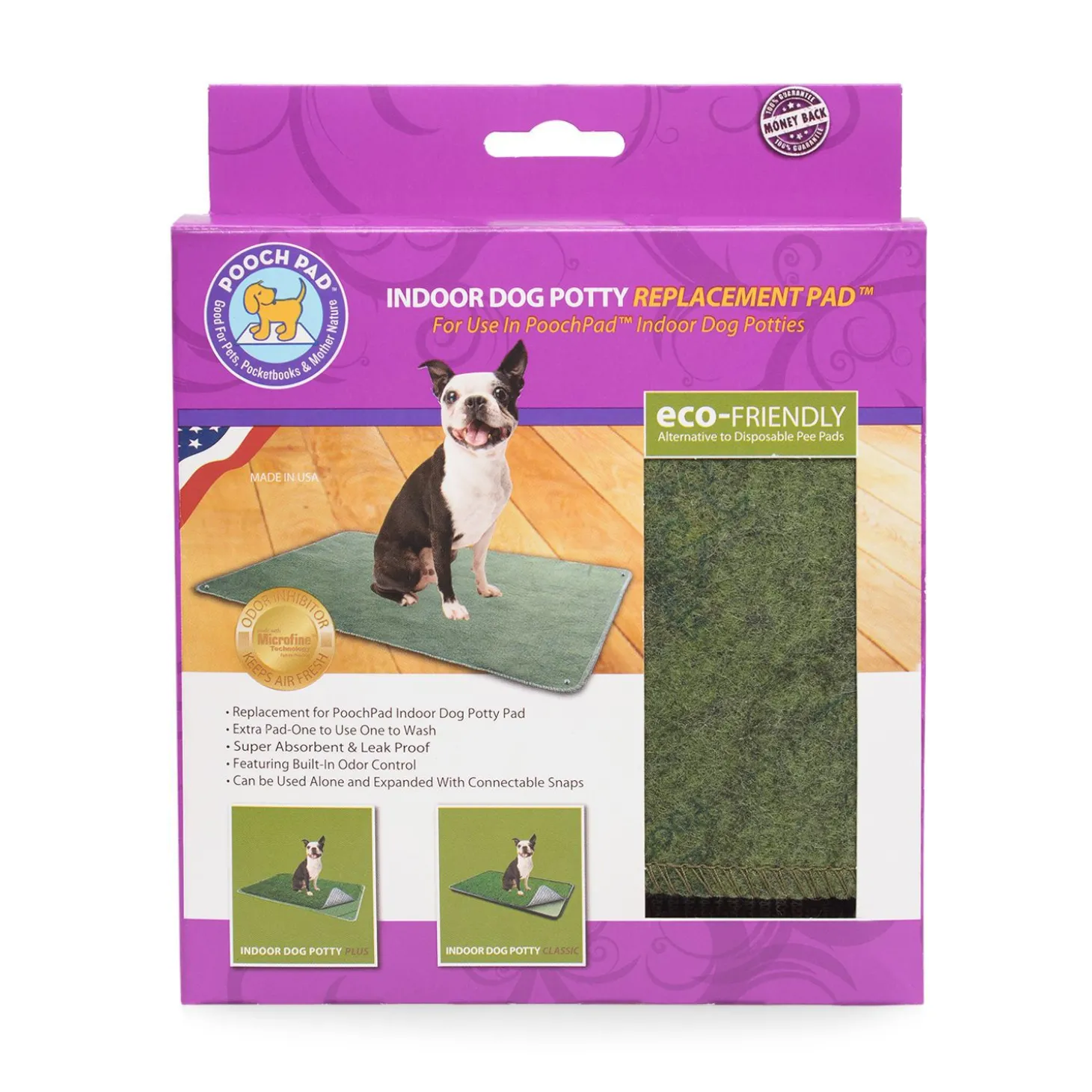 Replacement pad for indoor potty tray