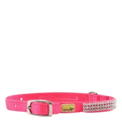 Rhinestone Collar for Tiny Dogs, pink