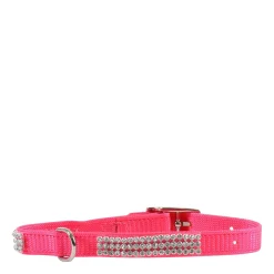 Rhinestone Collar for Tiny Dogs, pink