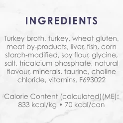 Roasted turkey in gravy wet food for adult cats