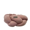 Round Braided Suede Bed for Pets