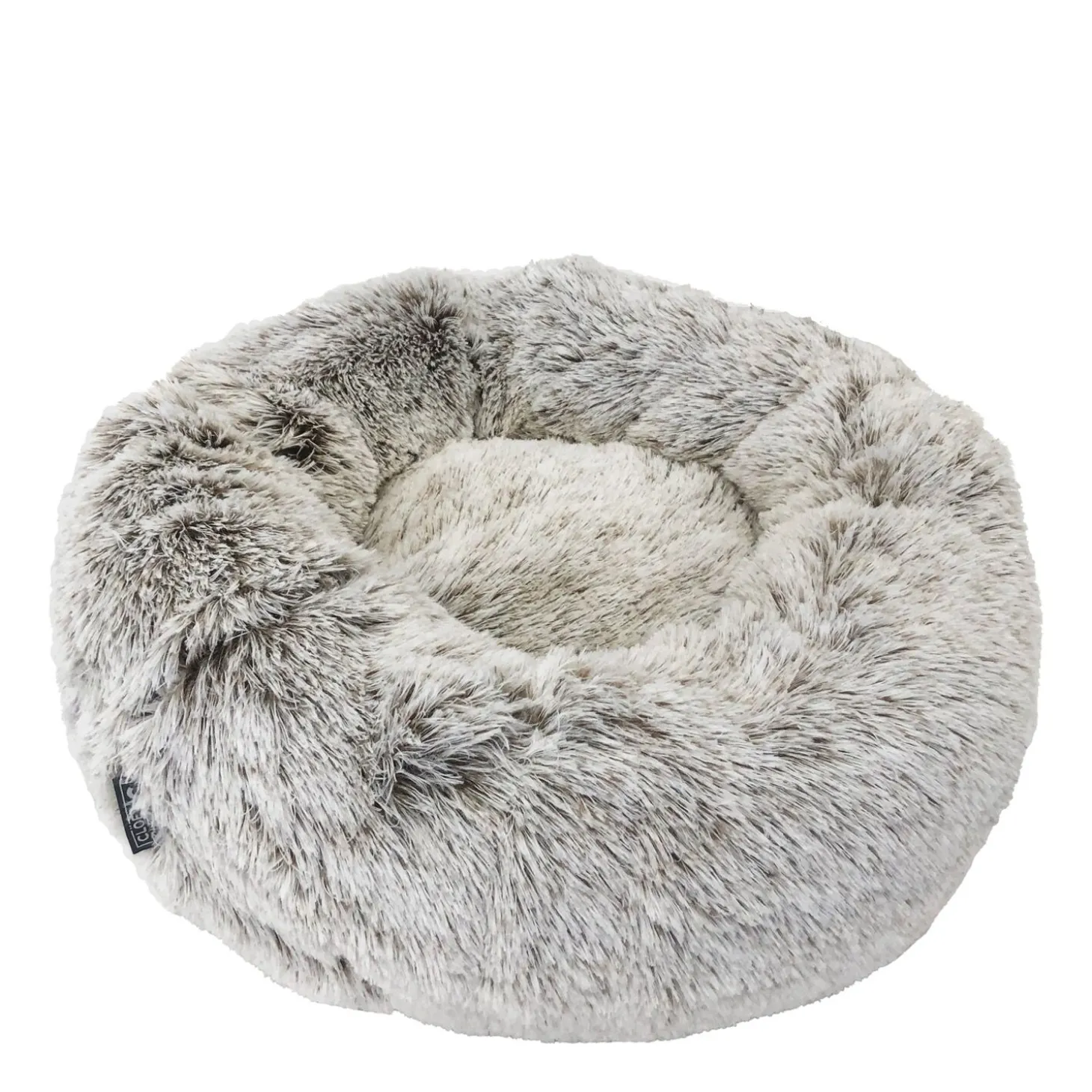 Round Luxury Plush Pet Bed, L