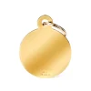 Round Shaped Gold I.D Tag, Large