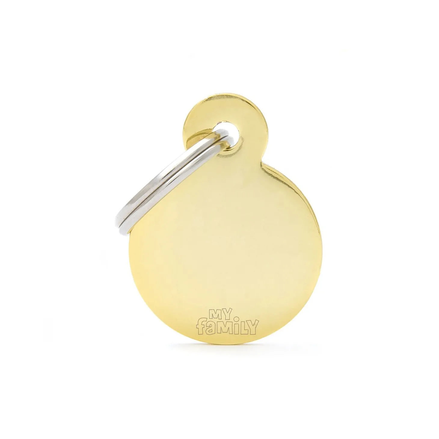 Round Shaped Gold I.D Tag, small