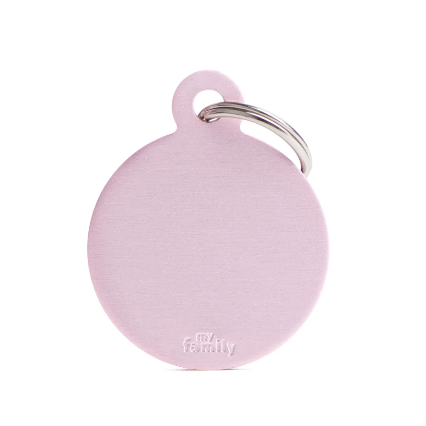 Round Shaped Pink ID Tag, Large