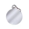Round Shaped Silver I.D Tag, Large