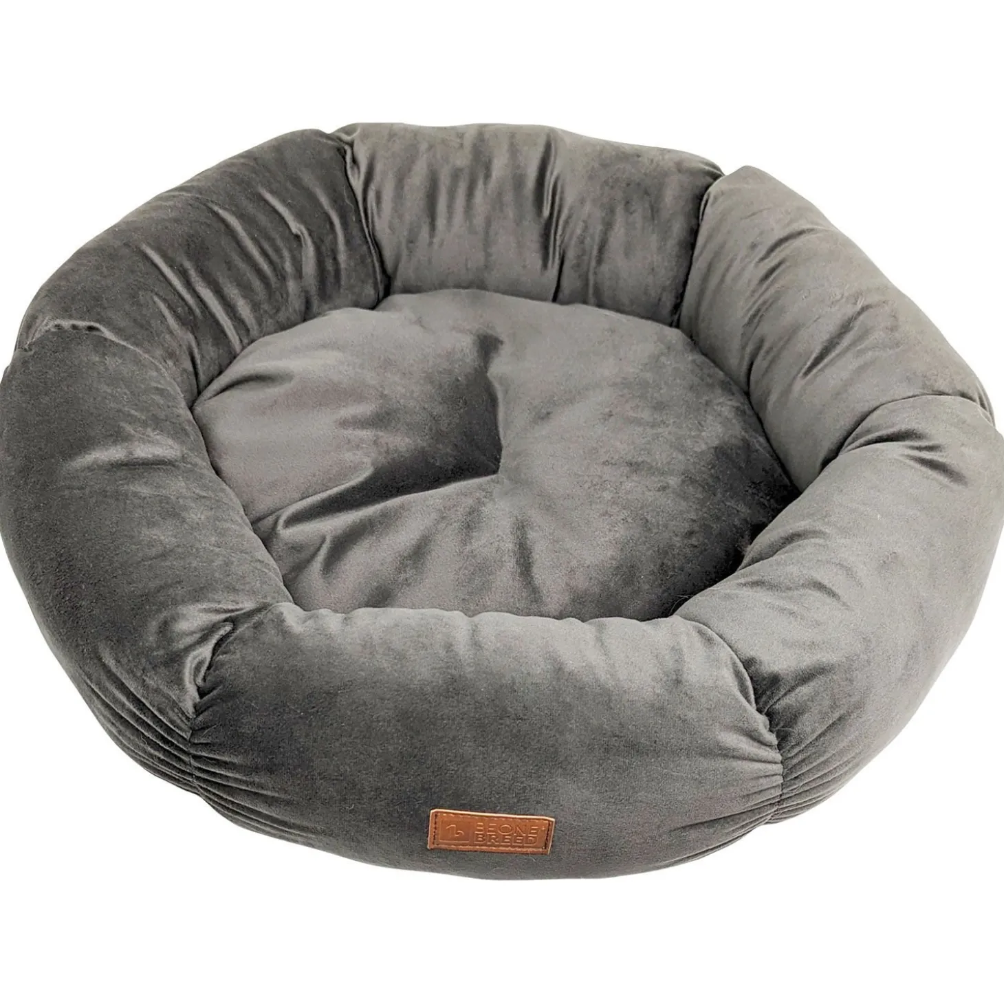 Round Velvet Comfort Bed