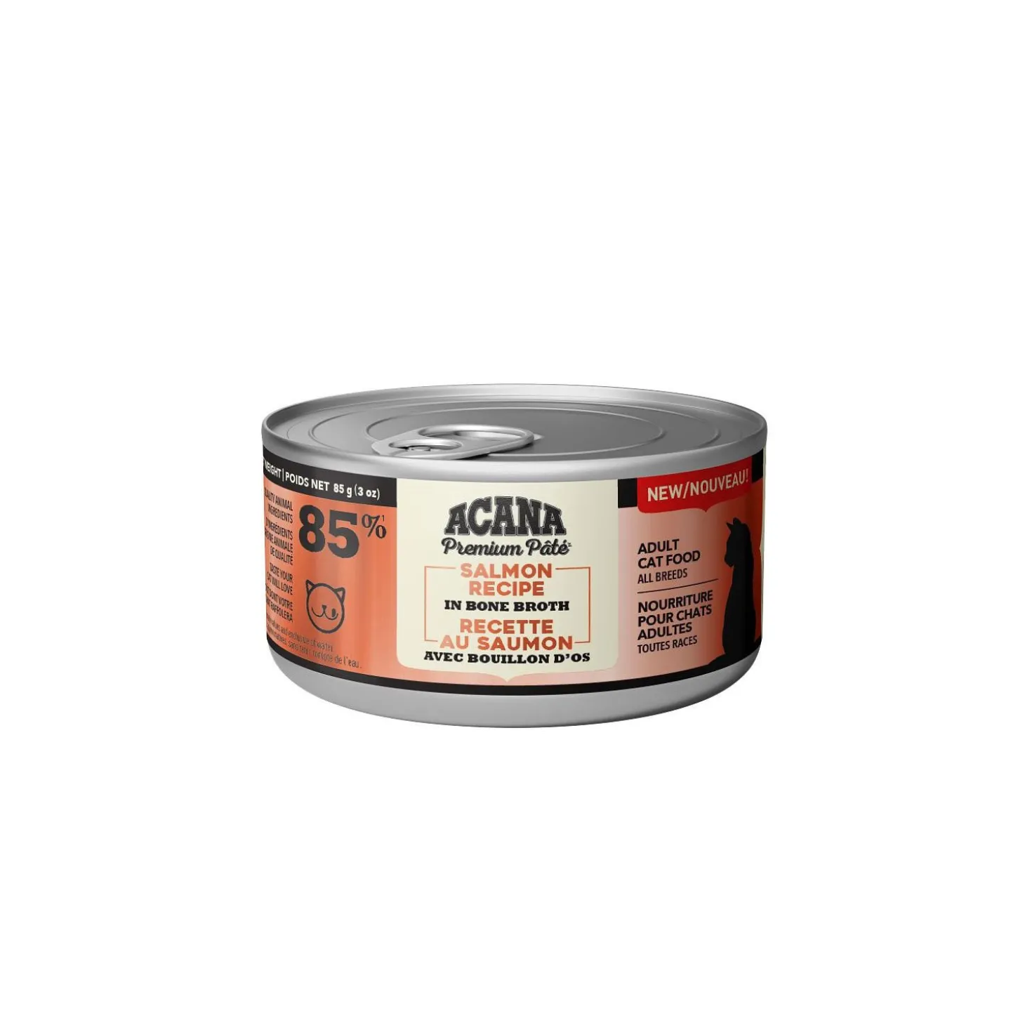 Salmon in Bone Broth Recipe Wet Cat Food, 85 g