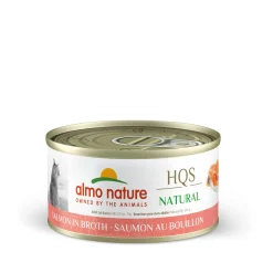 Salmon in broth for adult cats