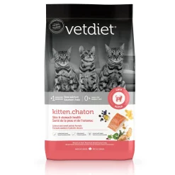 Salmon Skin and Stomach Health Dry Food for Kittens, 3.18 kg