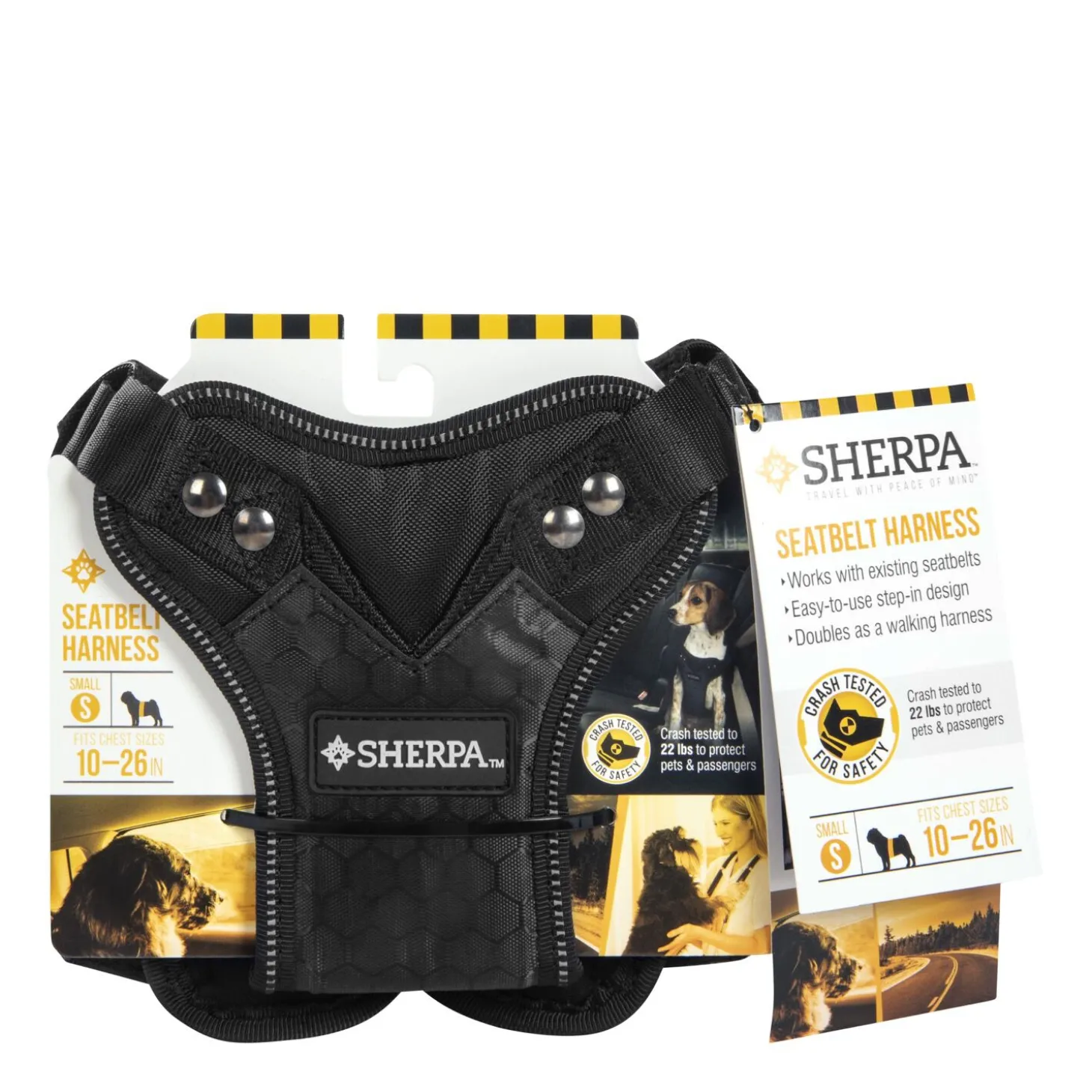 Seat belt safety harness, black