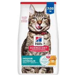 Senior 7+ Indoor Dry Chicken Cat Food, 7.03 kg
