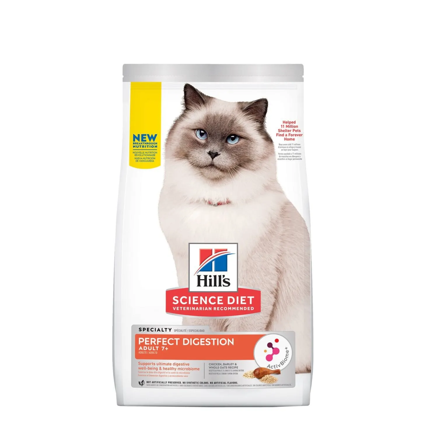 Senior Adult 7+ Perfect Digestion Chicken Dry Cat Food, 1.59 kg