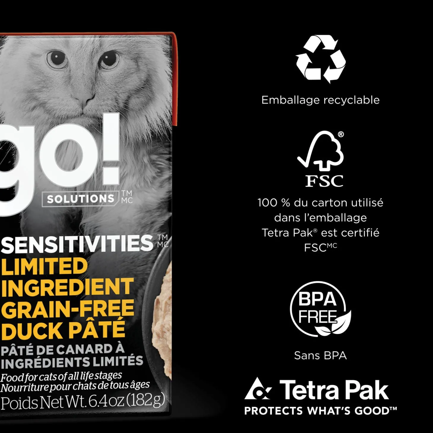 Sensitivities Duck Pâté for Cats, 182 g