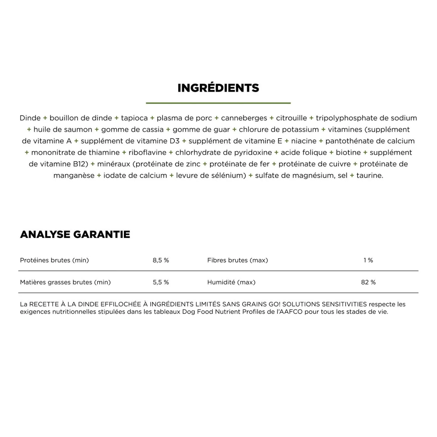 Sensitivities Shredded Turkey Recipe for Dogs, 354 g
