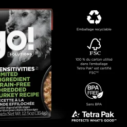 Sensitivities Shredded Turkey Recipe for Dogs, 354 g