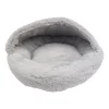Short Fur Hideout for Cats, Grey