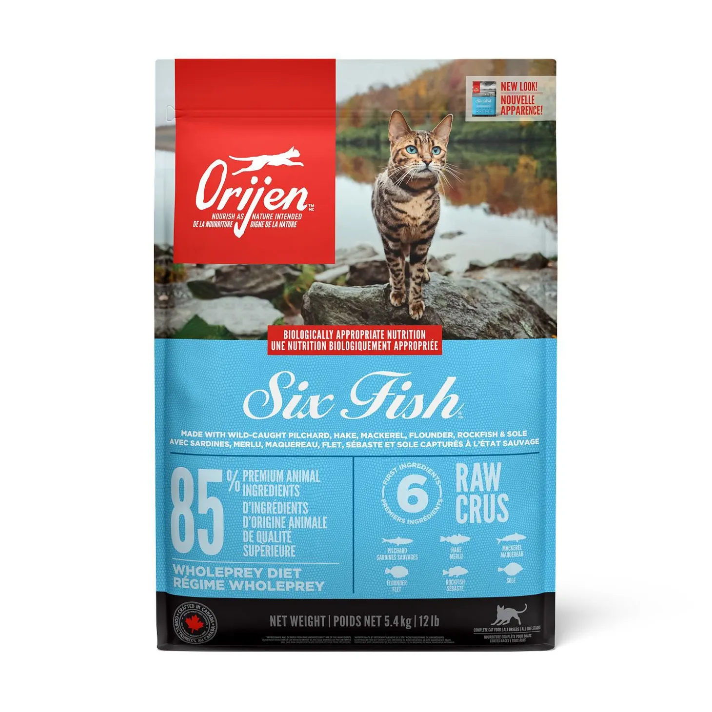 Six Fish Dry Food for Cats, 5.4 kg