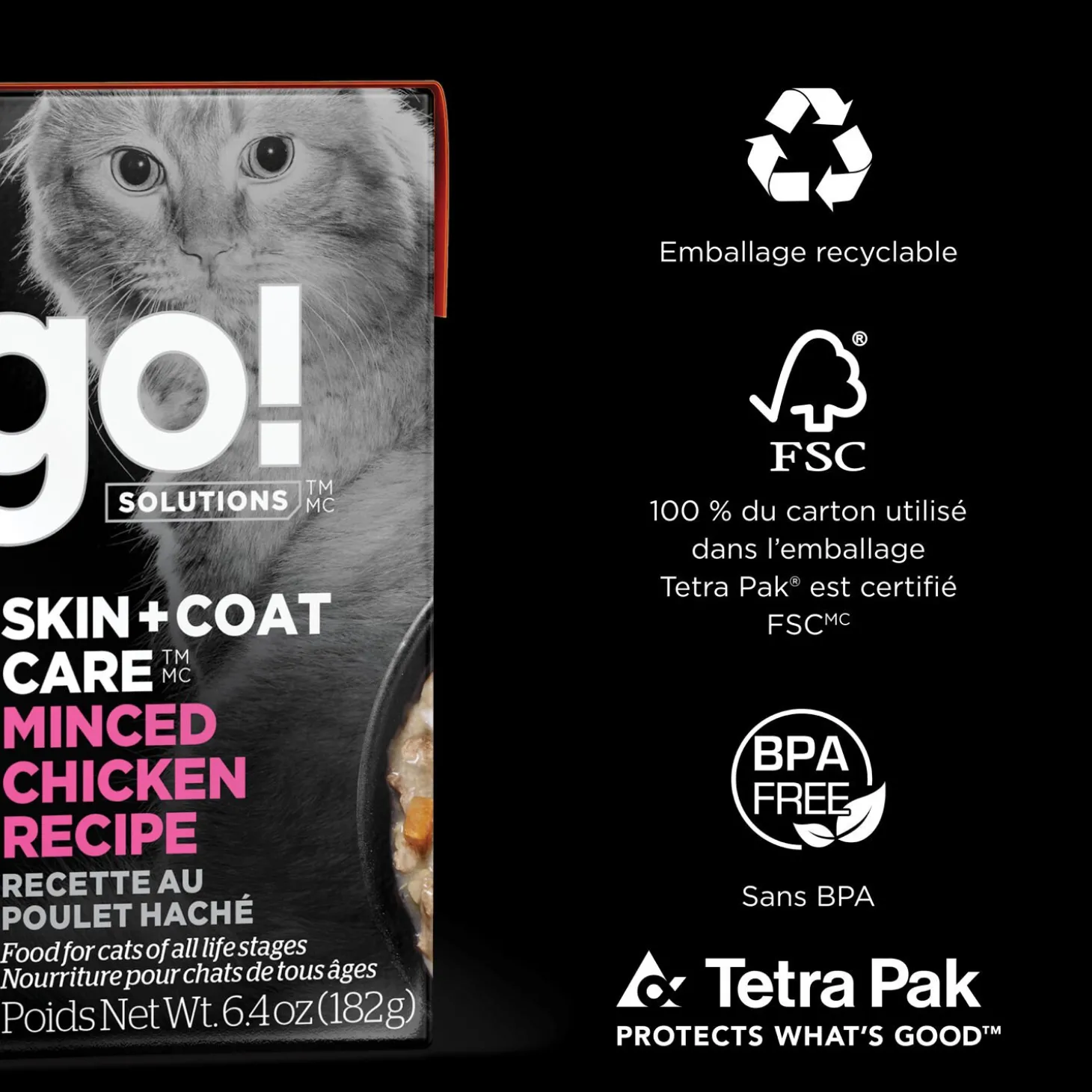 Skin + Coat Care Minced Chicken Recipe for Cats, 182 g