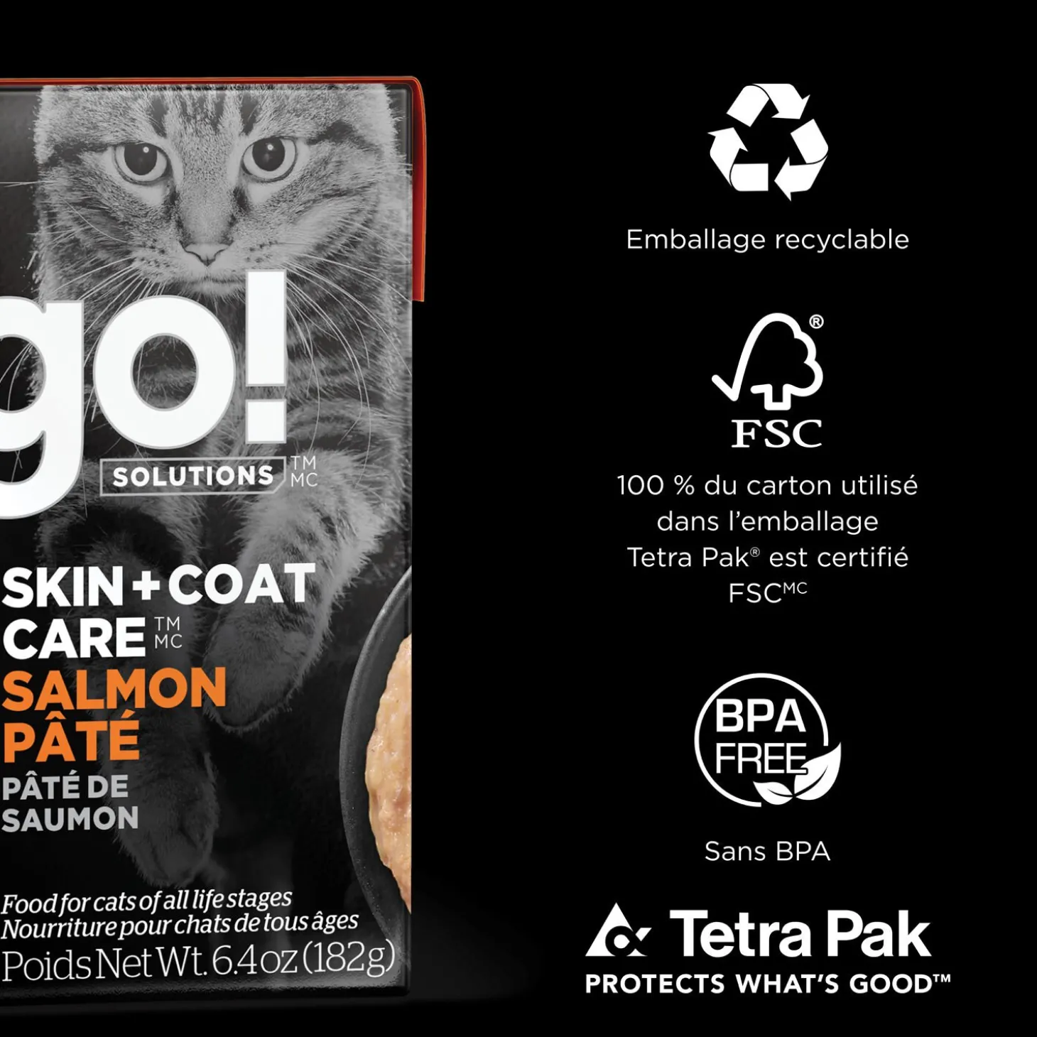 Skin + Coat Care Salmon Pâté for Cats, 182 g