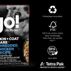 Skin + Coat Care Shredded Chicken Recipe for Dogs, 354 g