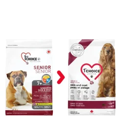 Skin and Coat Formula for Senior Dog all Breeds, Lamb and Fish, 11kg