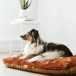 Sky and Diamond Reversible Bed Cover, Rust