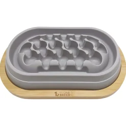 Slow Feeder on Bamboo Base