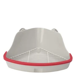Small animal corner litter pan, grey