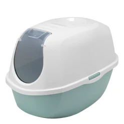 Smart Cat Closed Recycled Litterbox, turquoise