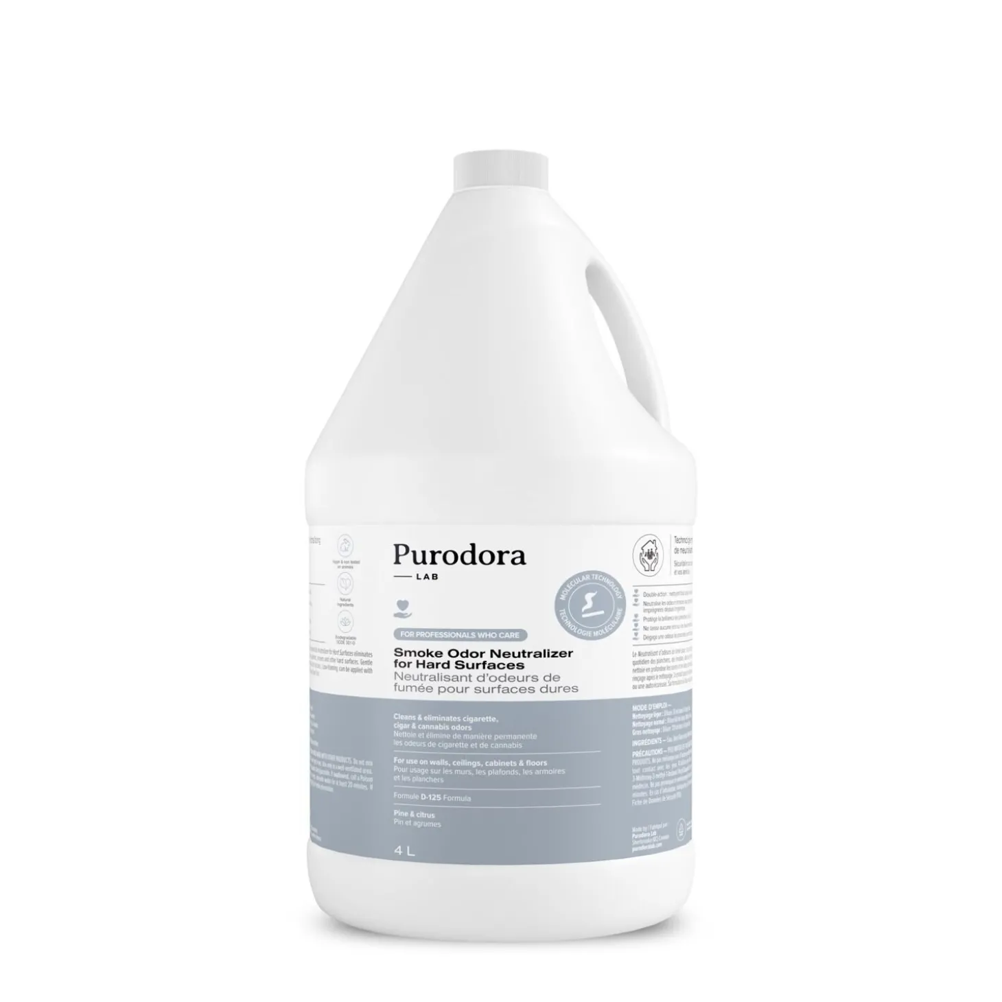 Smoke odor neutralizer for hard surfaces