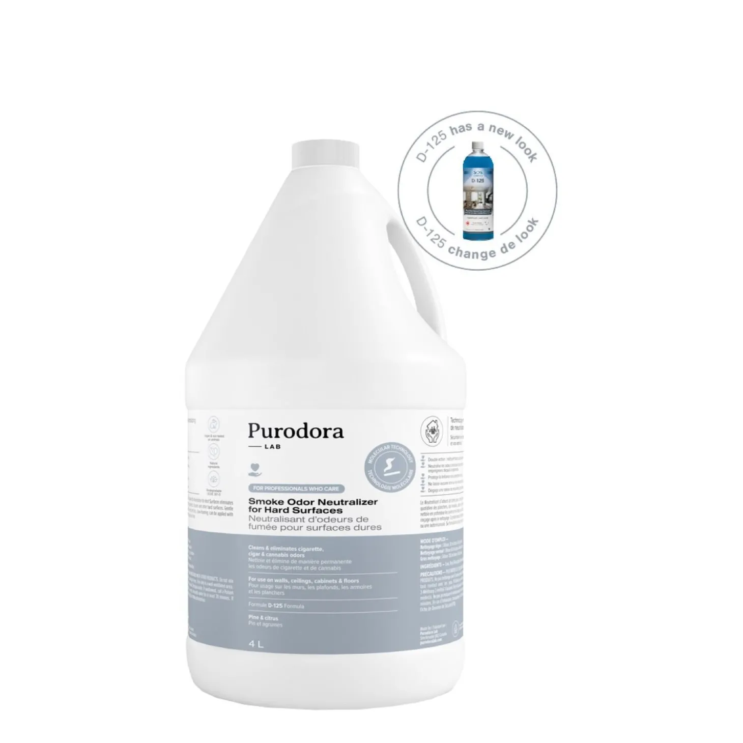 Smoke odor neutralizer for hard surfaces