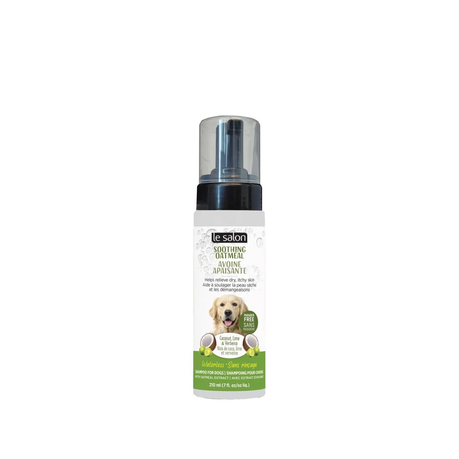 Soothing Oatmeal Waterless Shampoo for Dogs, 210 ml