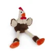 Squeaky toy for small dogs, brown rooster