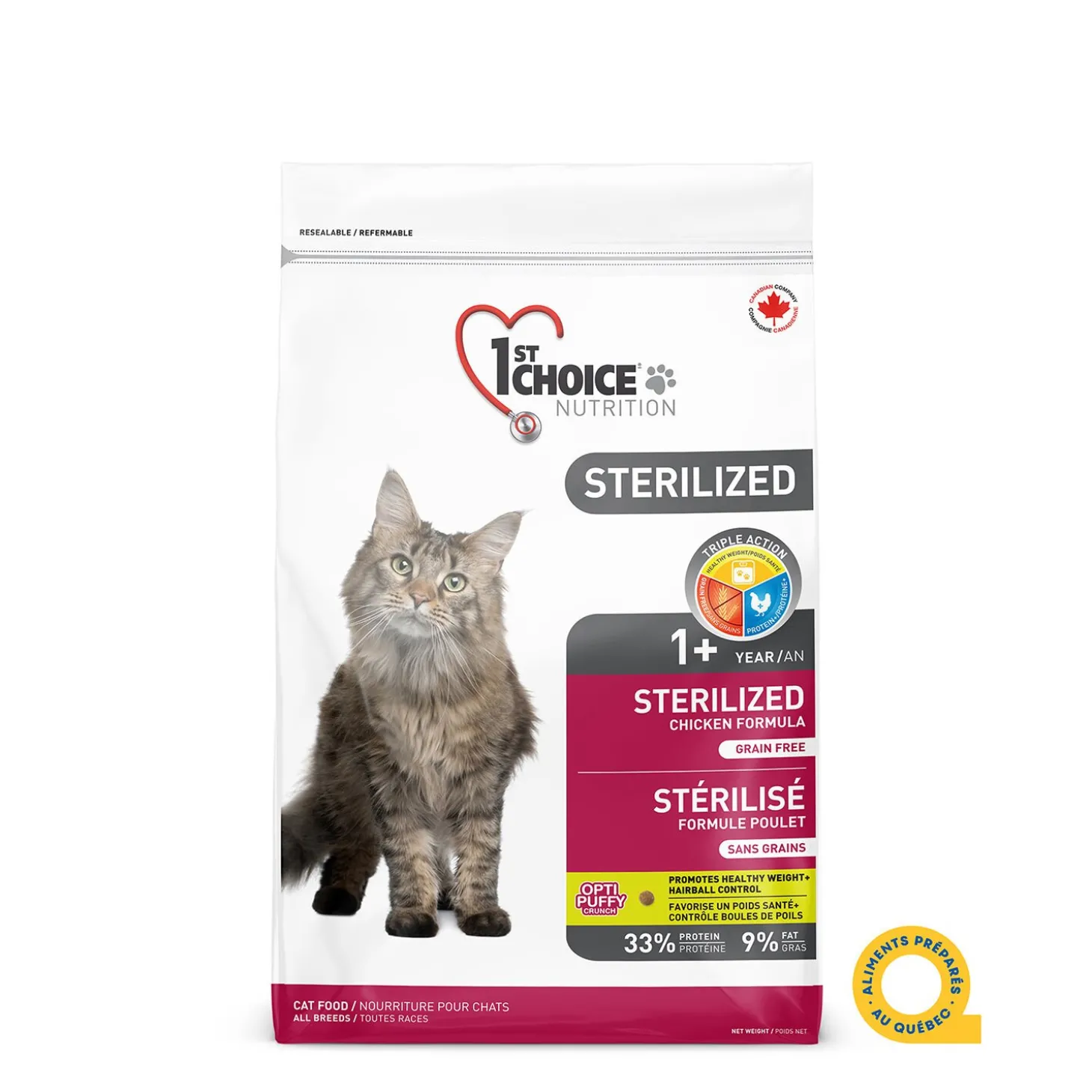Sterilized Grain Free Chicken Formula for Adult Cats