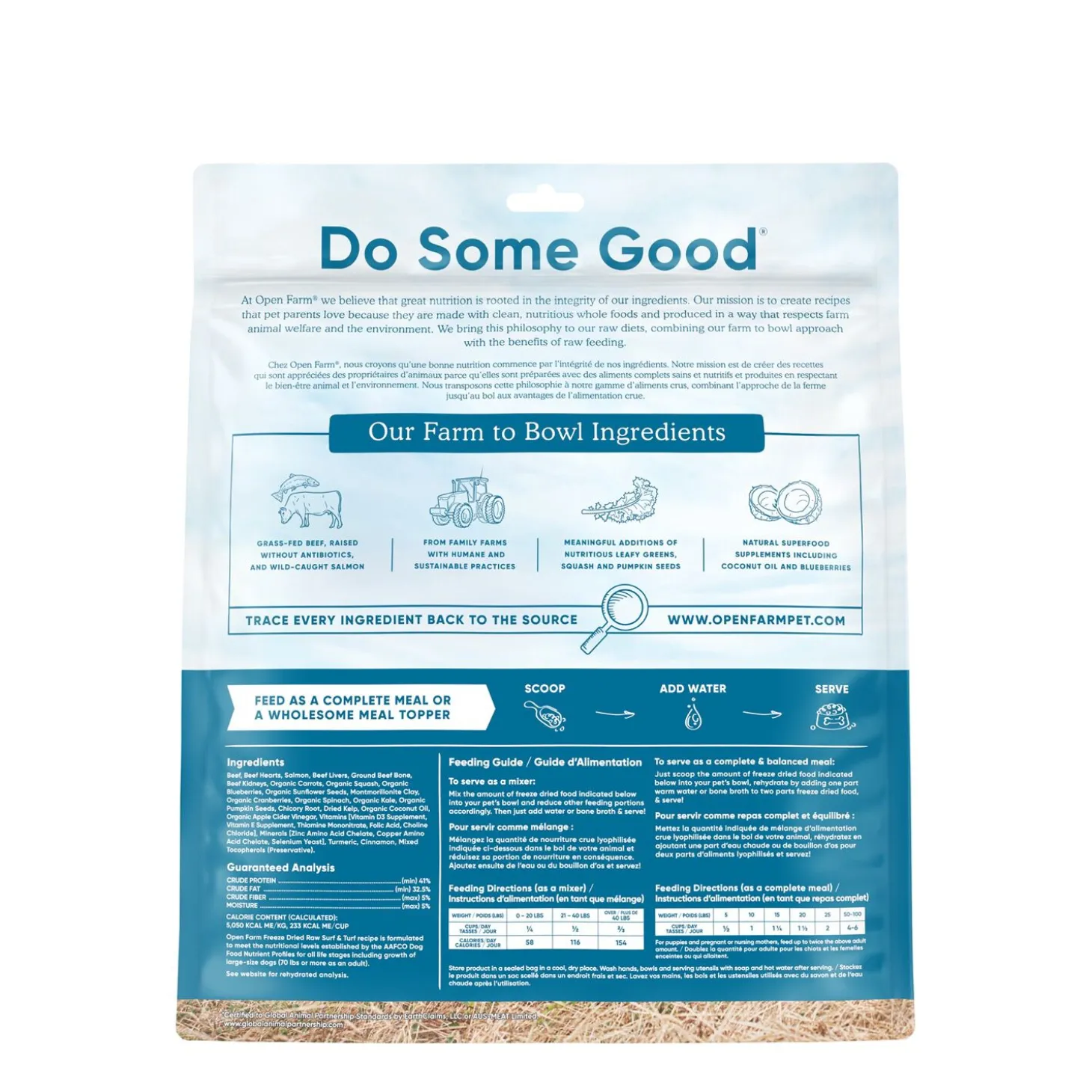 Surf & turf freeze dried raw dog food