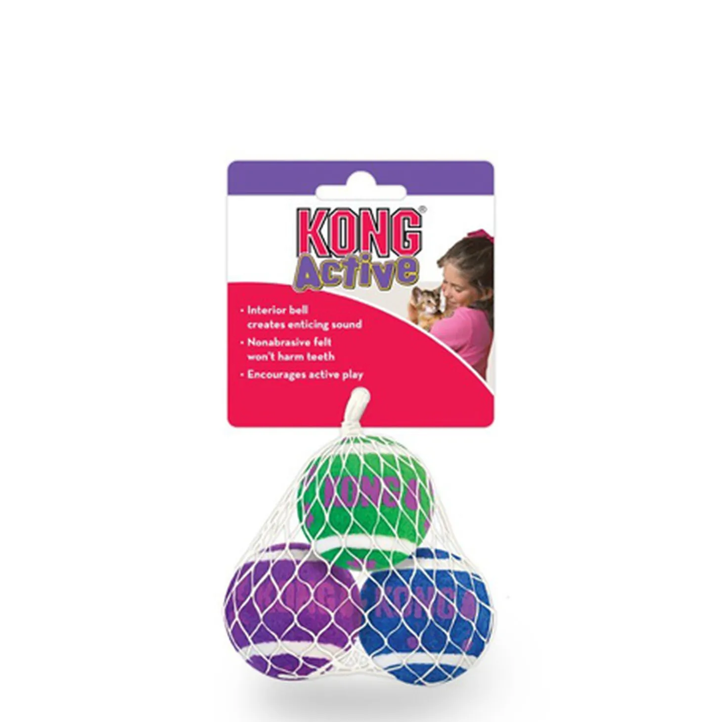 Tennis balls with bells in pack of 3