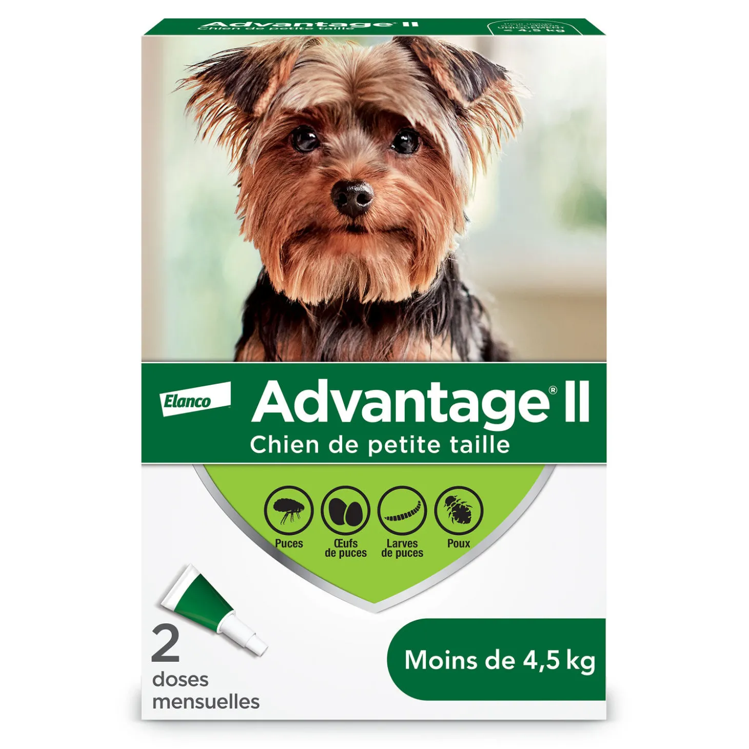 Topical Flea and Lice Protection for Dog -4.5 kg, 2 pack