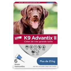 Topical Flea and Tick Protection for Dog 25 kg +, 6 Pack