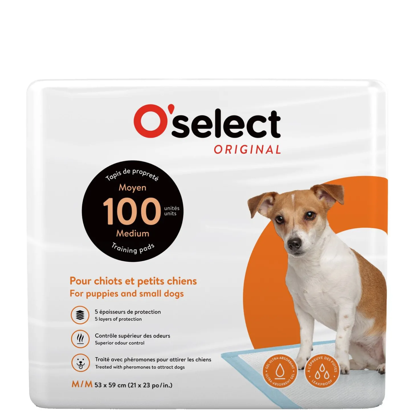 Training pads for puppies and small dogs, 100 un.