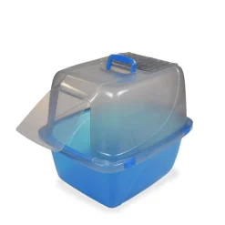 Translucent extra-giant enclosed litter box