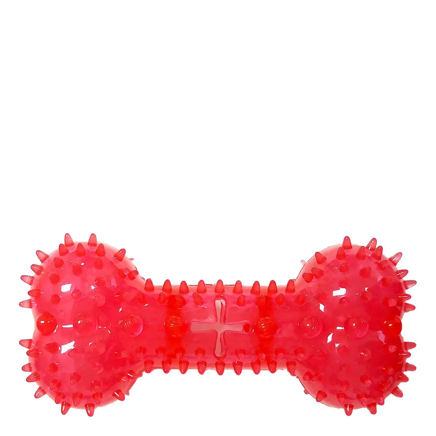 Treat Dispenser Bone Shaped Dog Toy, red