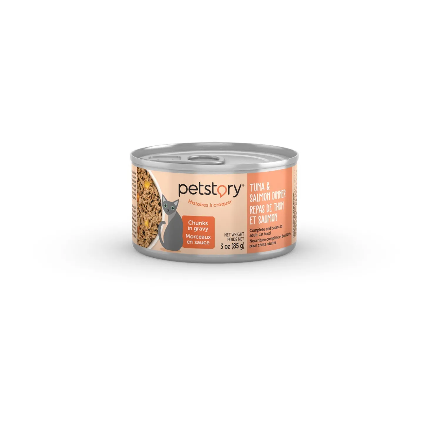 Tuna and Salmon Chunks in Gravy Cat Food