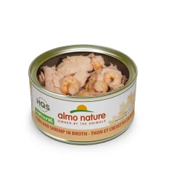 Tuna and shrimp in broth for adult cats