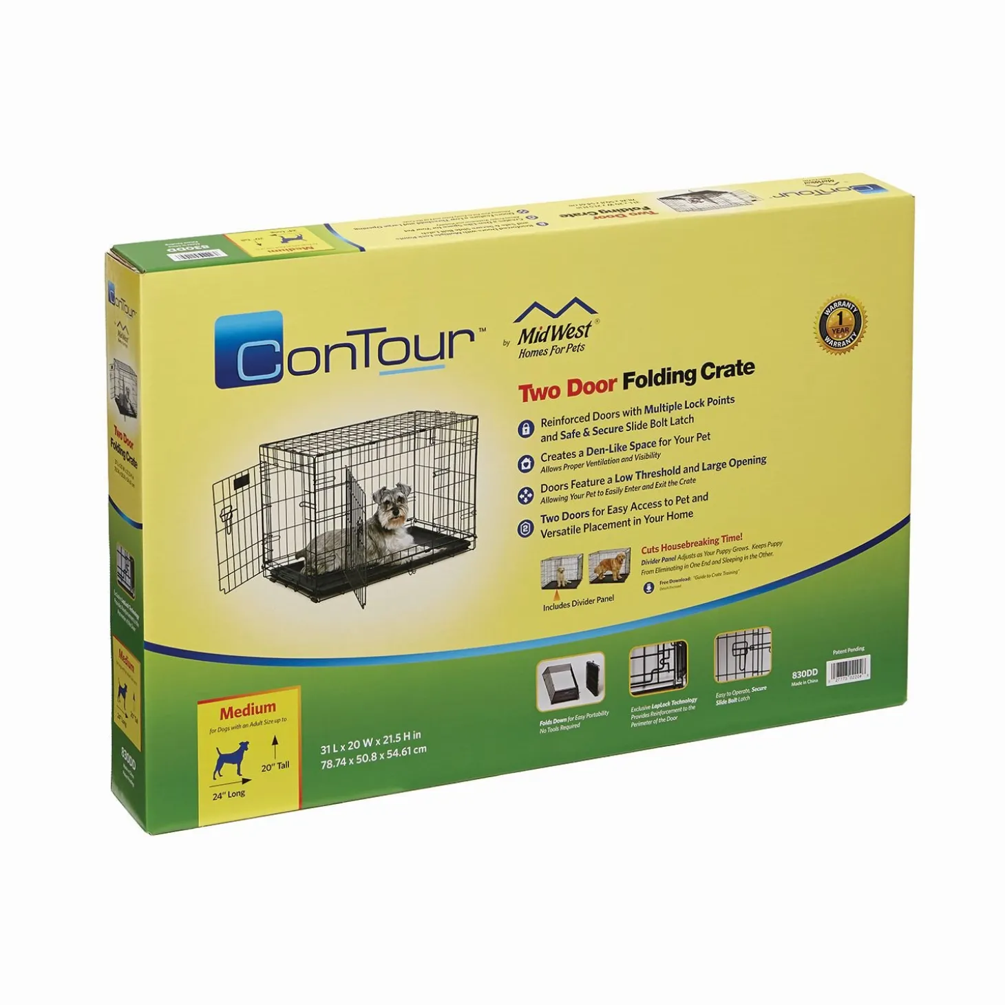 Two Door Folding Crate for Dogs