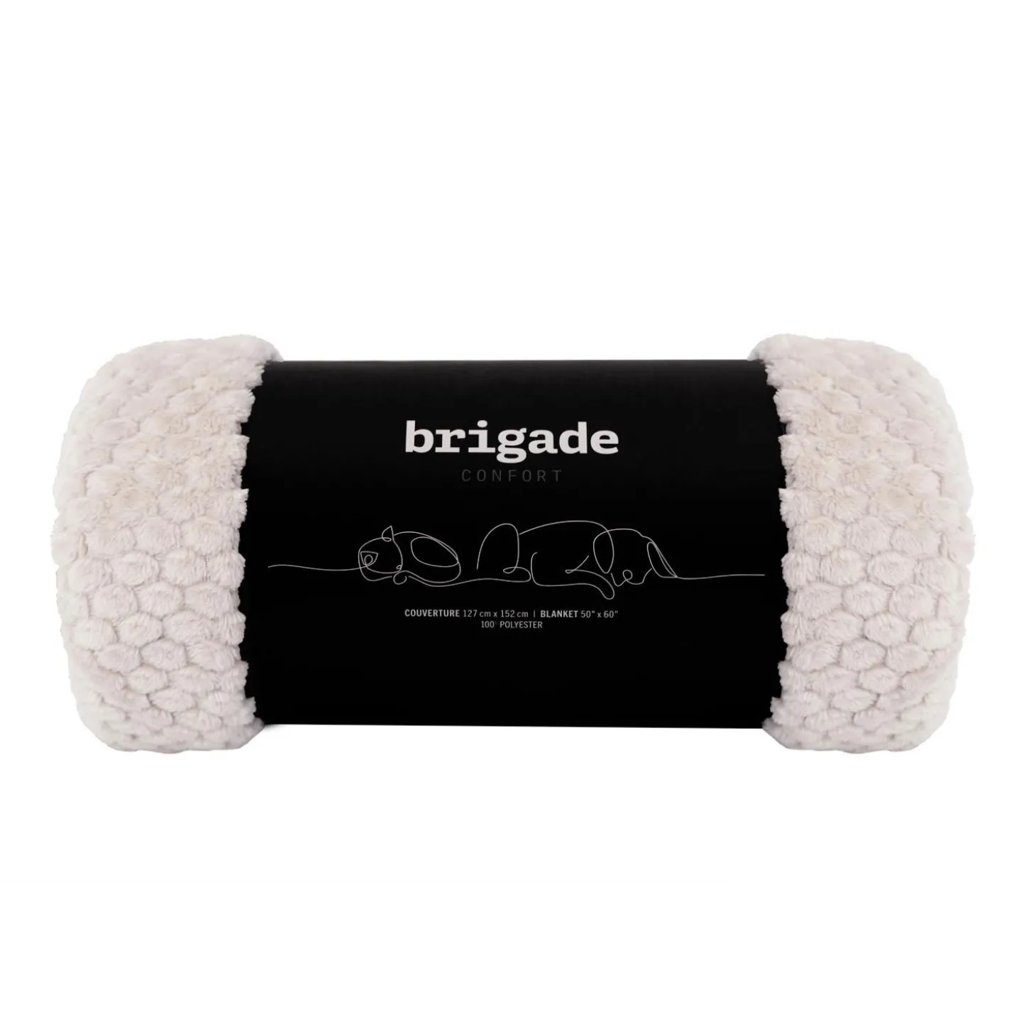 Ultra-soft Jacquard Fleece Blanket, Ivory