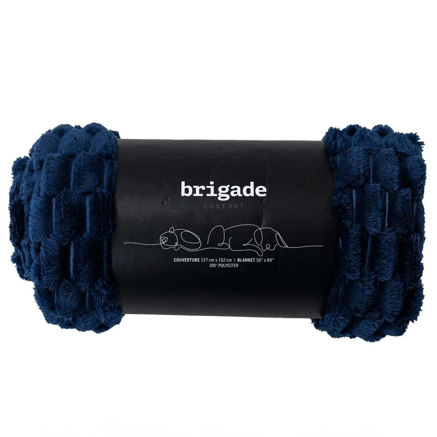 Ultra-soft Jacquard Fleece Blanket, Blue