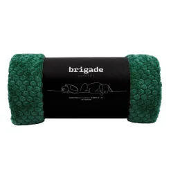 Ultra-soft Jacquard Fleece Blanket, Forest Green